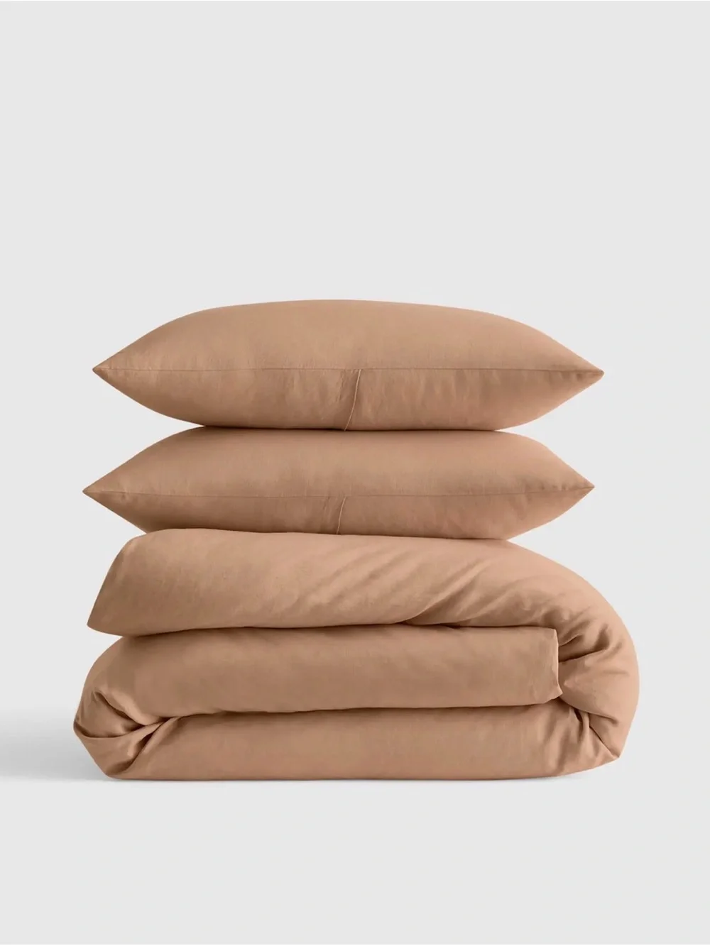 Quince Linen Duvet Cover Set in Dusty Peach